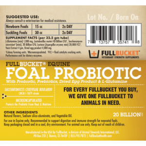 Full Bucket Foal Probiotic (Yellow)