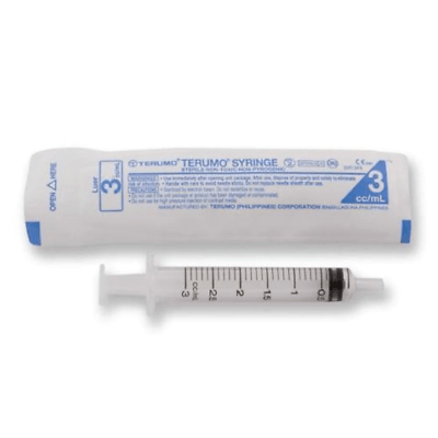 Syringe Terumo 3cc Luer Taper Tip Per Each (100 per Box)