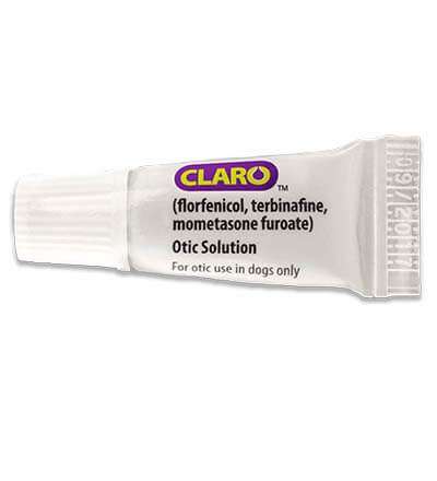 Claro (Florfenicol 16.6mg/Terbinafine 14.8mg/Mometasone Furoate 2.2mg/mL)