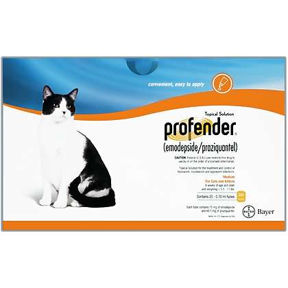 Profender Topical Dewormer for Medium Cats 5.5-11 Lbs (Emodepside/Praziquantel)