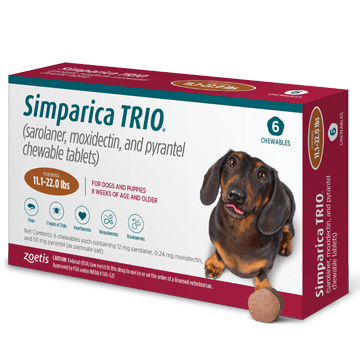 Simparica Trio Canine (Orange 11.1-22 lbs)