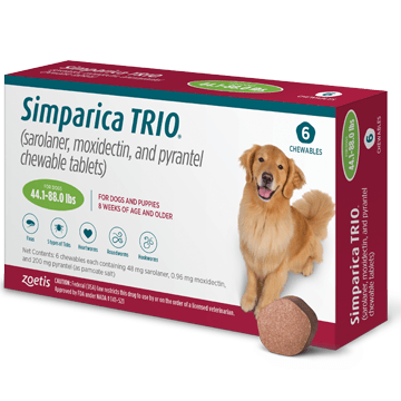 Simparica Trio Canine (Green 44.1-88 lbs)