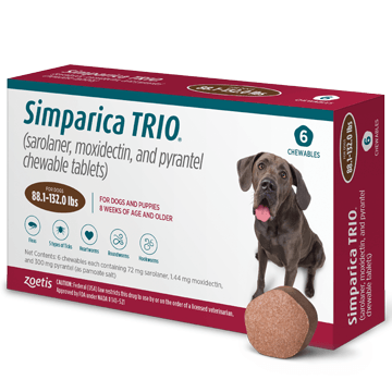 Simparica Trio Canine (Brown 88.1-132 lbs)