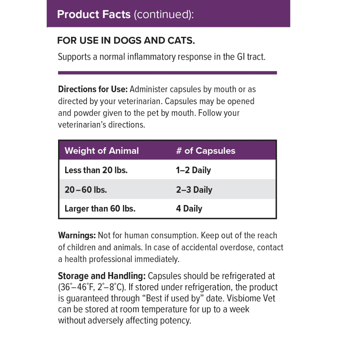 Visbiome Vet Probiotic